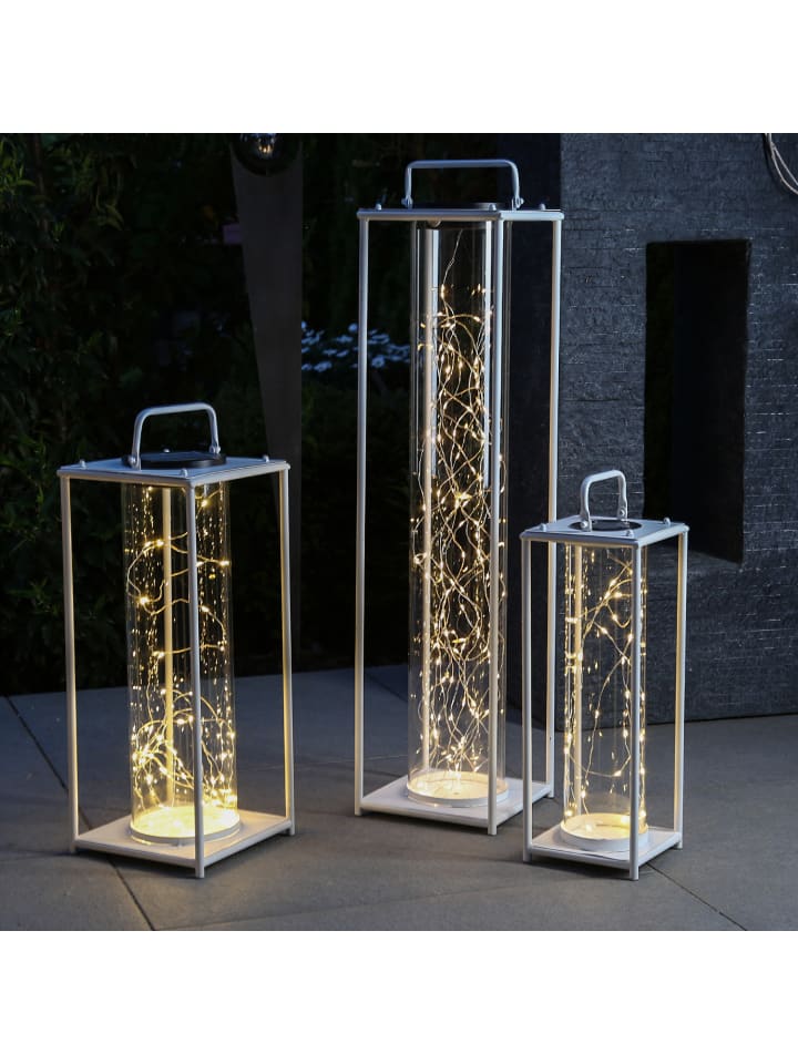 MARELIDA Solar Laterne mit Lichterkette in weiß - H: 49cm günstig kaufen onesize