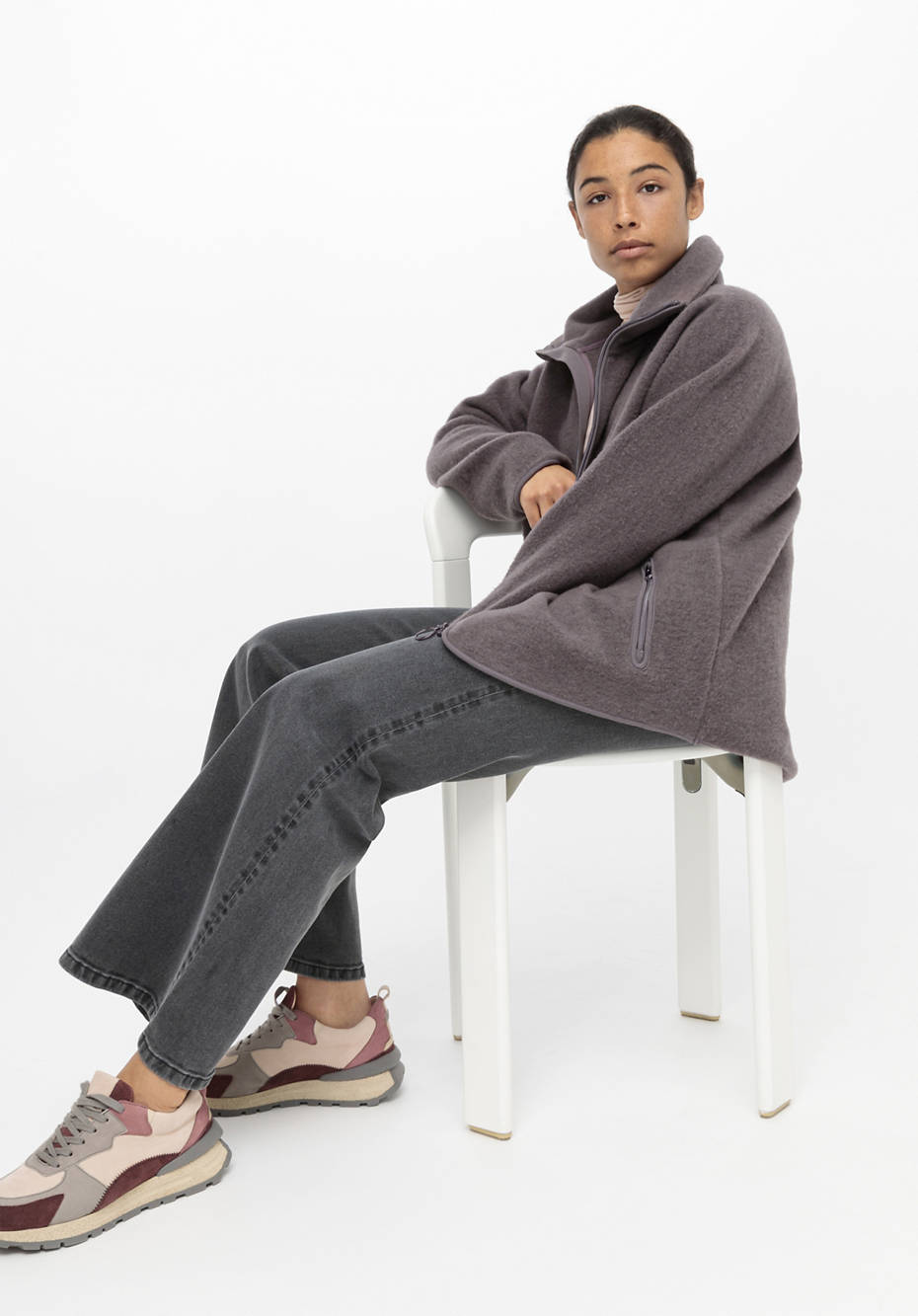 Wollfleece Jacke aus reiner Bio-Merinowolle