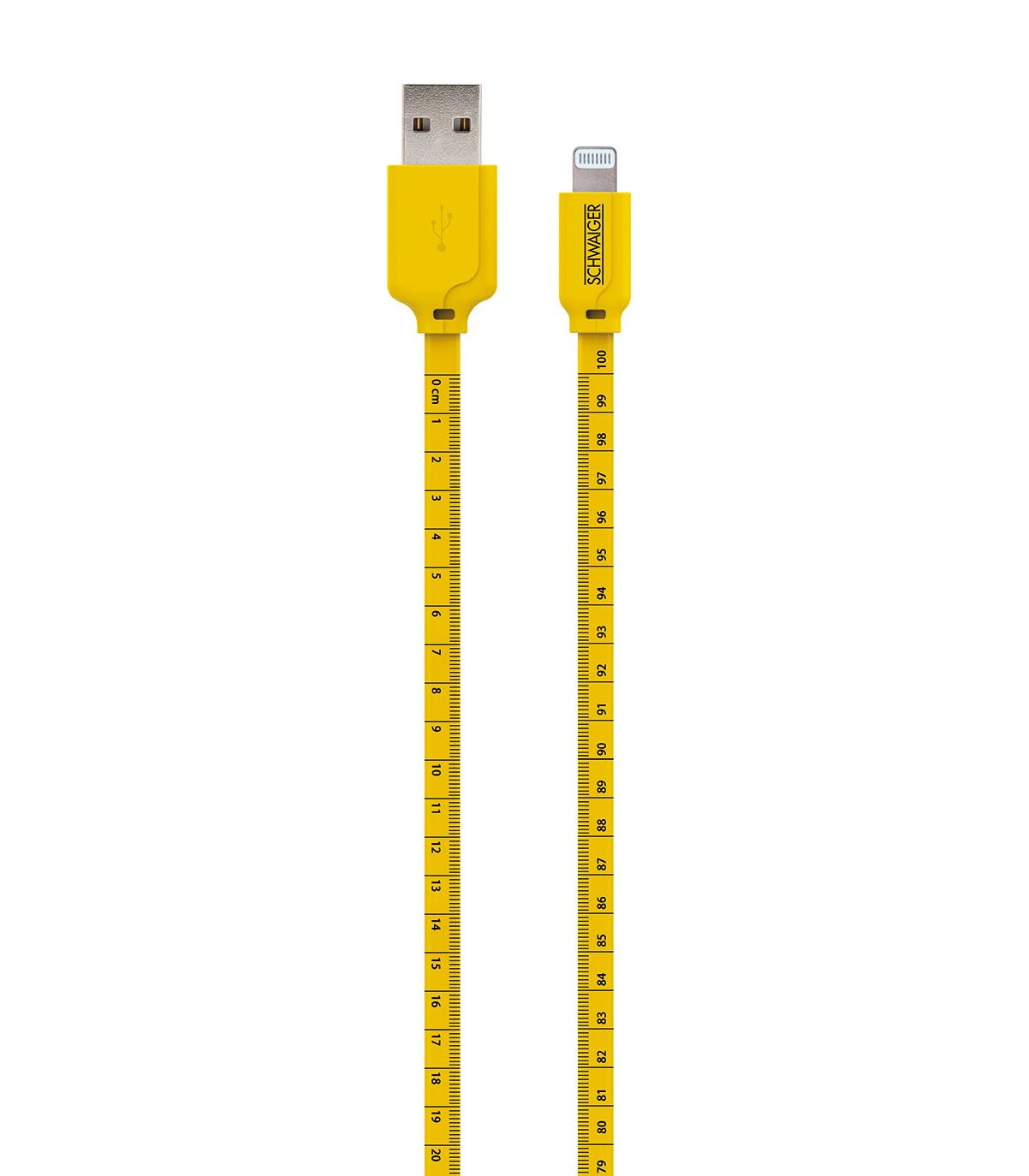 Schwaiger WKL10 1,2 meter gelbes Apple Ladekabel