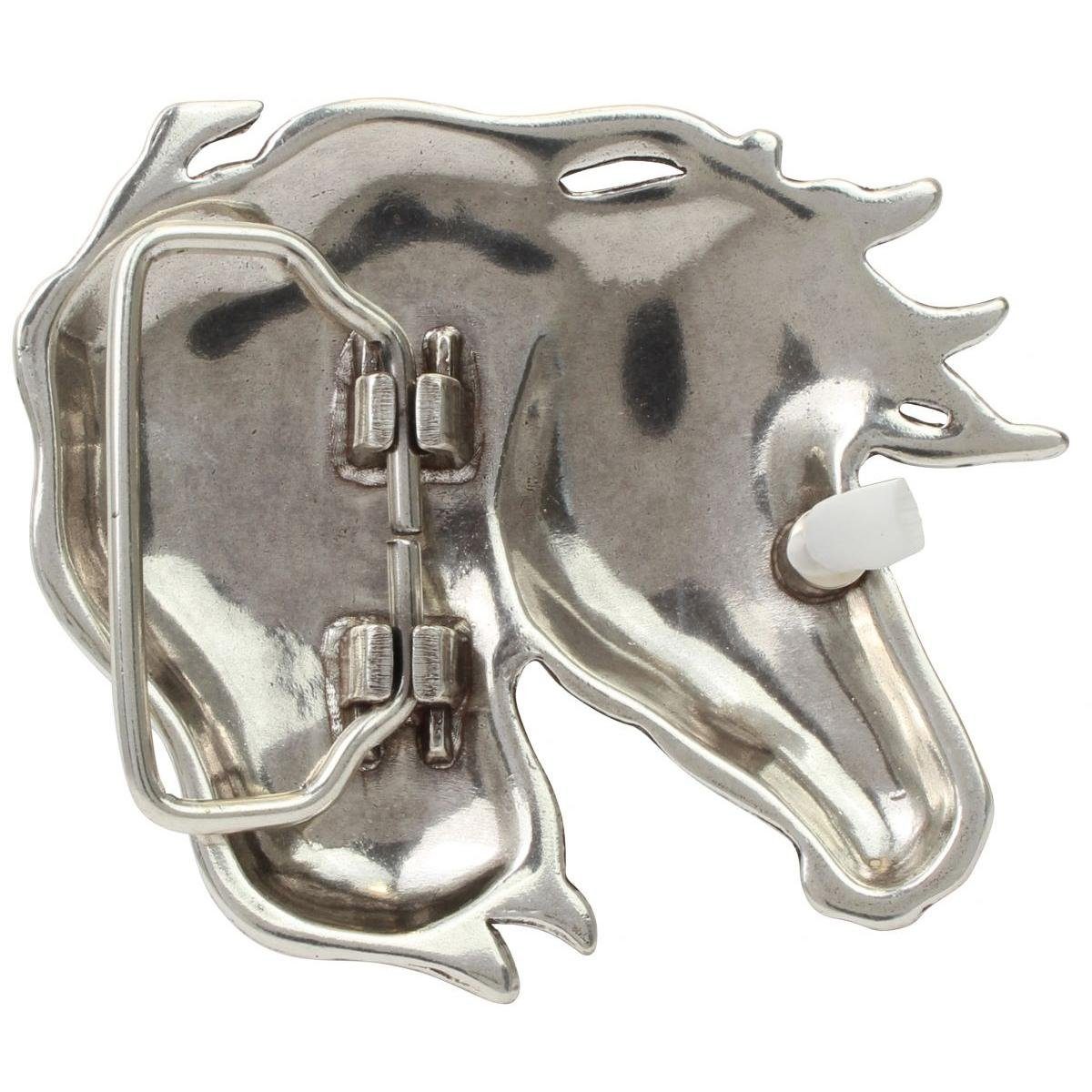BELTINGER Gürtelschnalle Pferd 4,0 cm - Buckle Wechselschließe Gürtelschließe Reitaccessoires 4