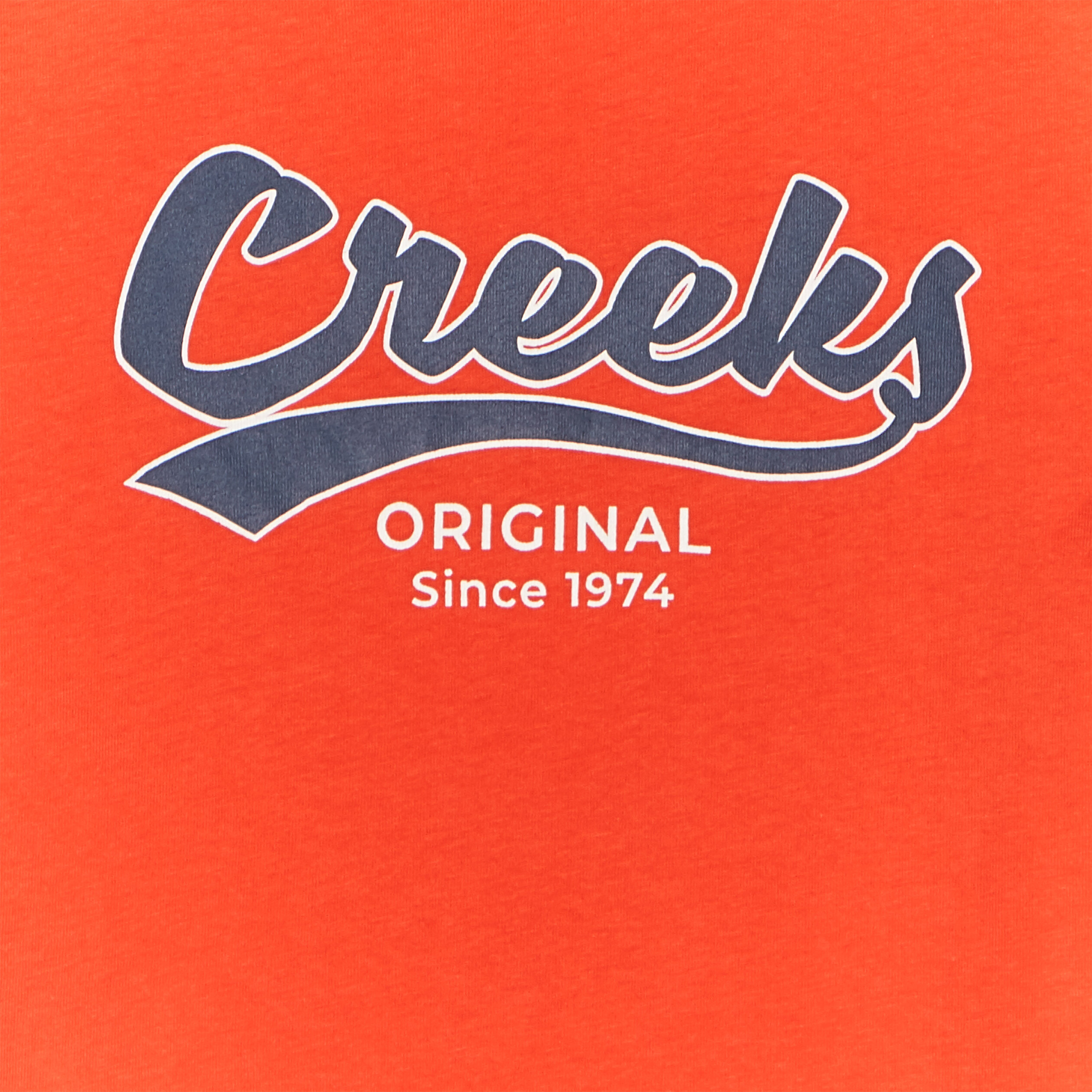 T-shirt col rond manches courtes Creeks orange garçon | La Halle