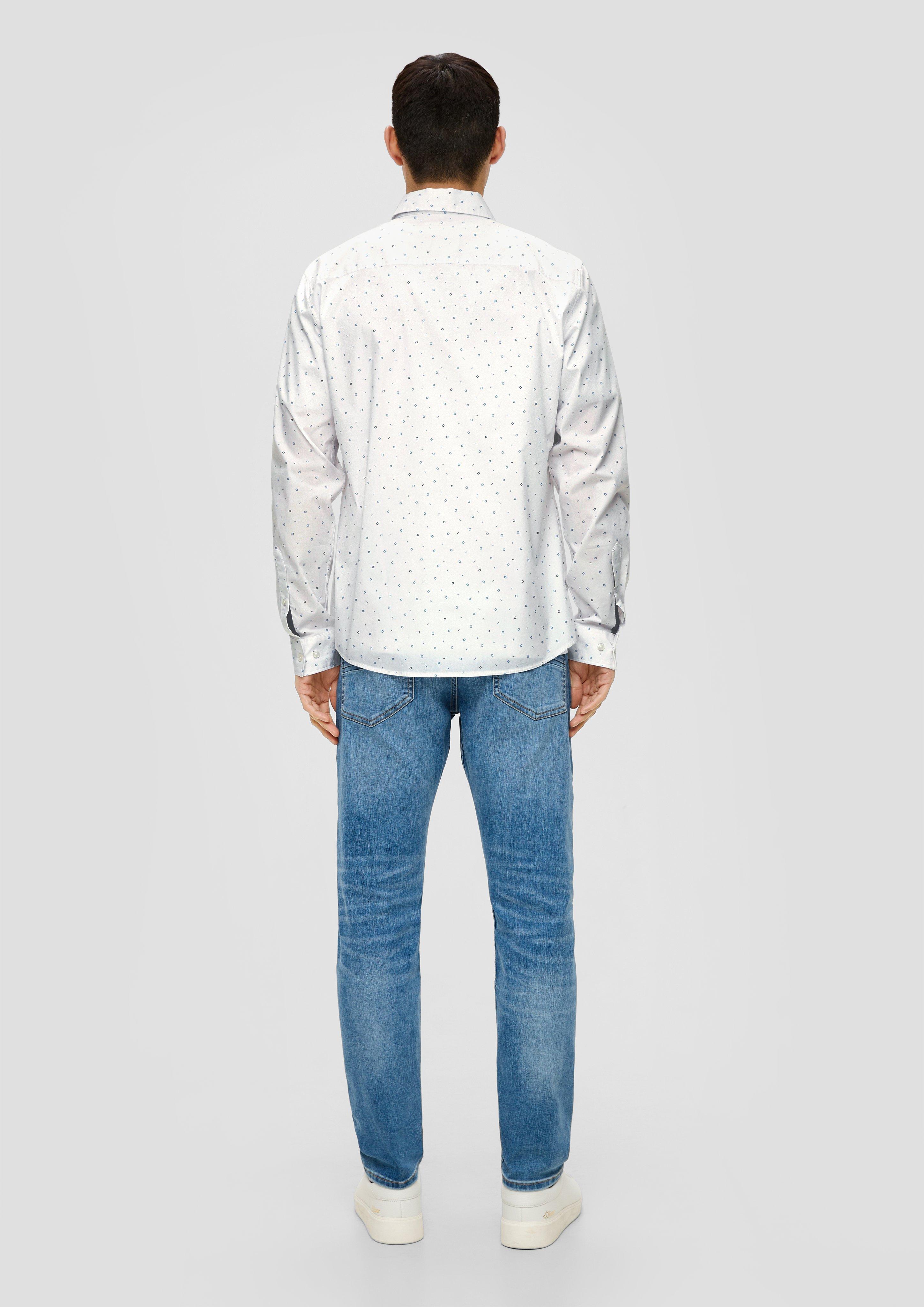 Slim: Hemd mit Allover-Print  2137948-01A1