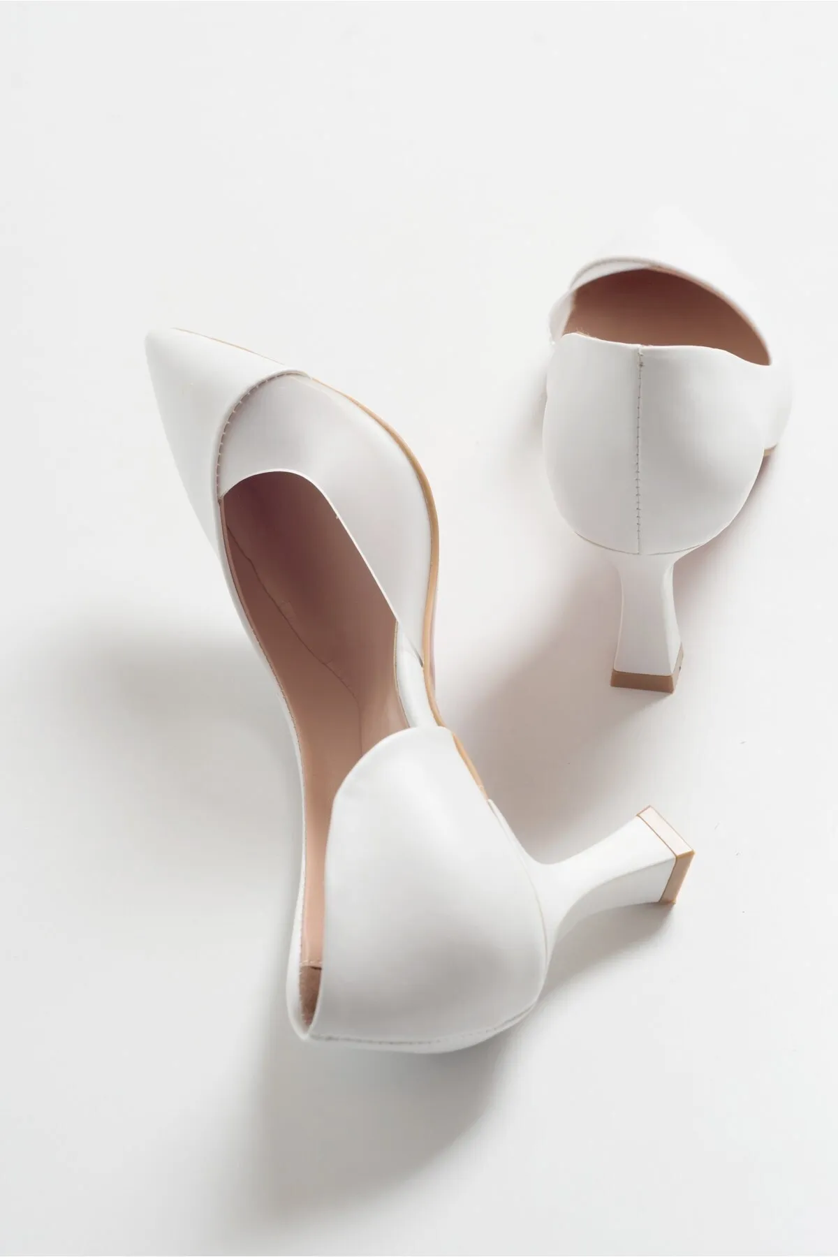 LuviShoes  353 Damenschuhe mit weißem Hautabsatz