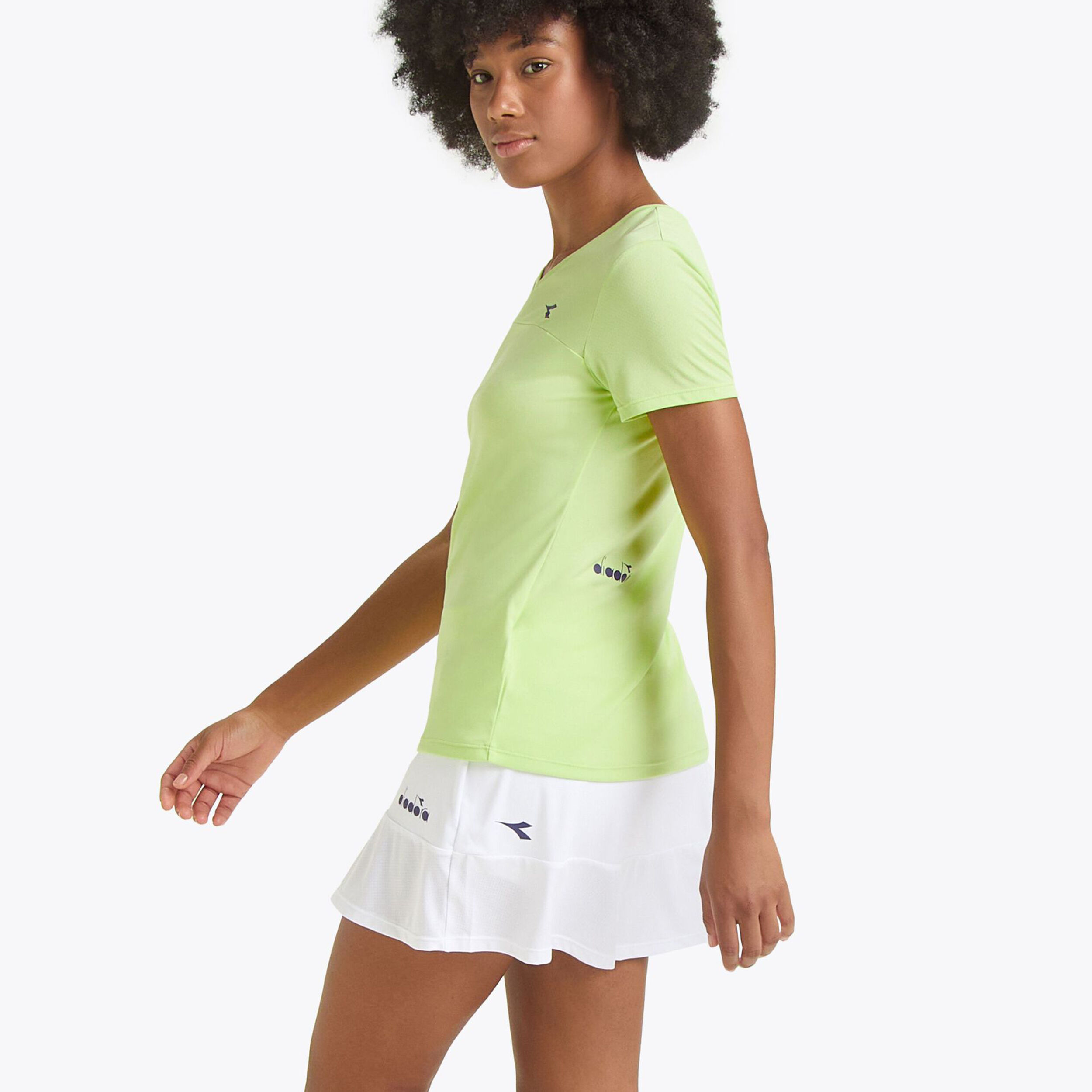 L. Short Sleeve T-Shirt Damen - Limette