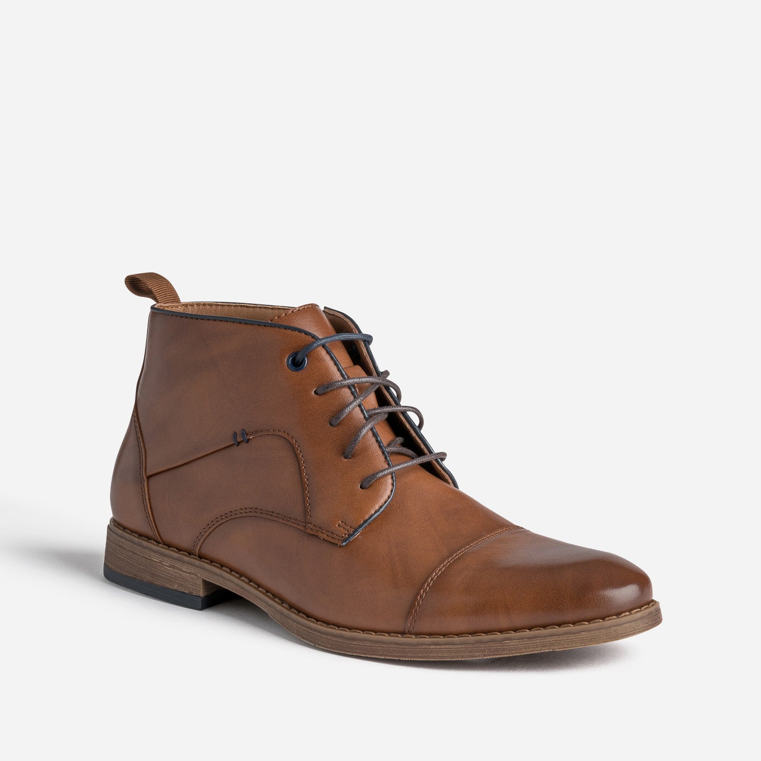 Chukka boots cognac en cuir