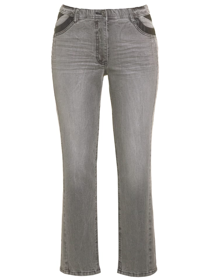 Ulla Popken Hose in grey denim günstig kaufen