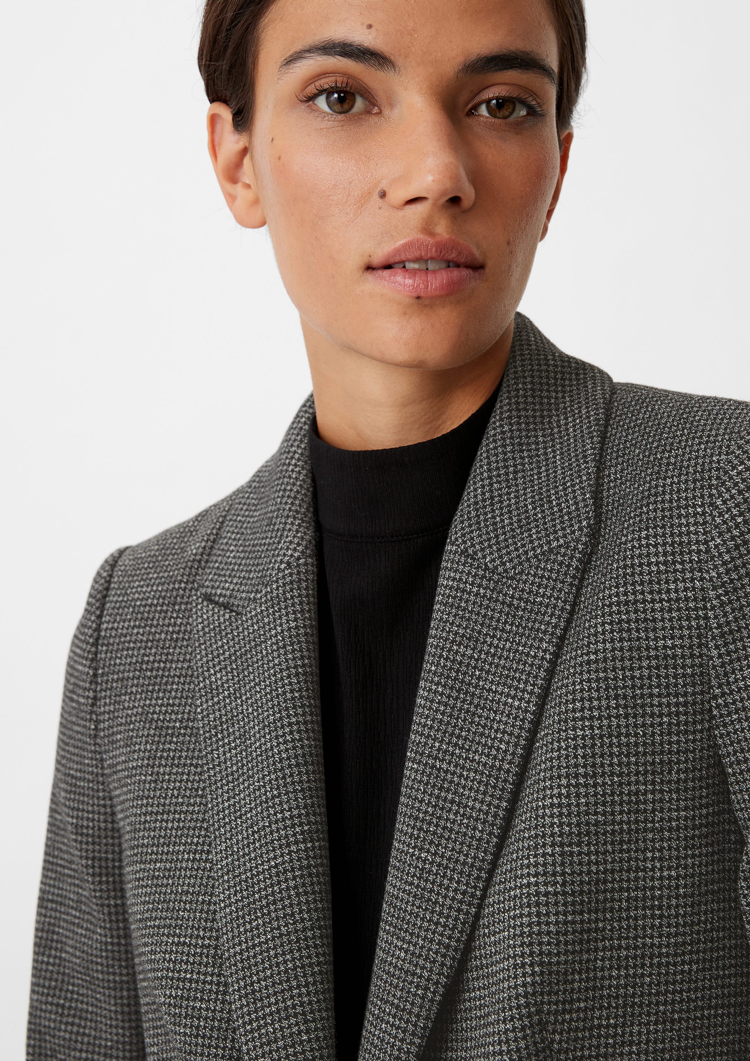 Comma Blusenblazer Blazer mit Pepita-Muster