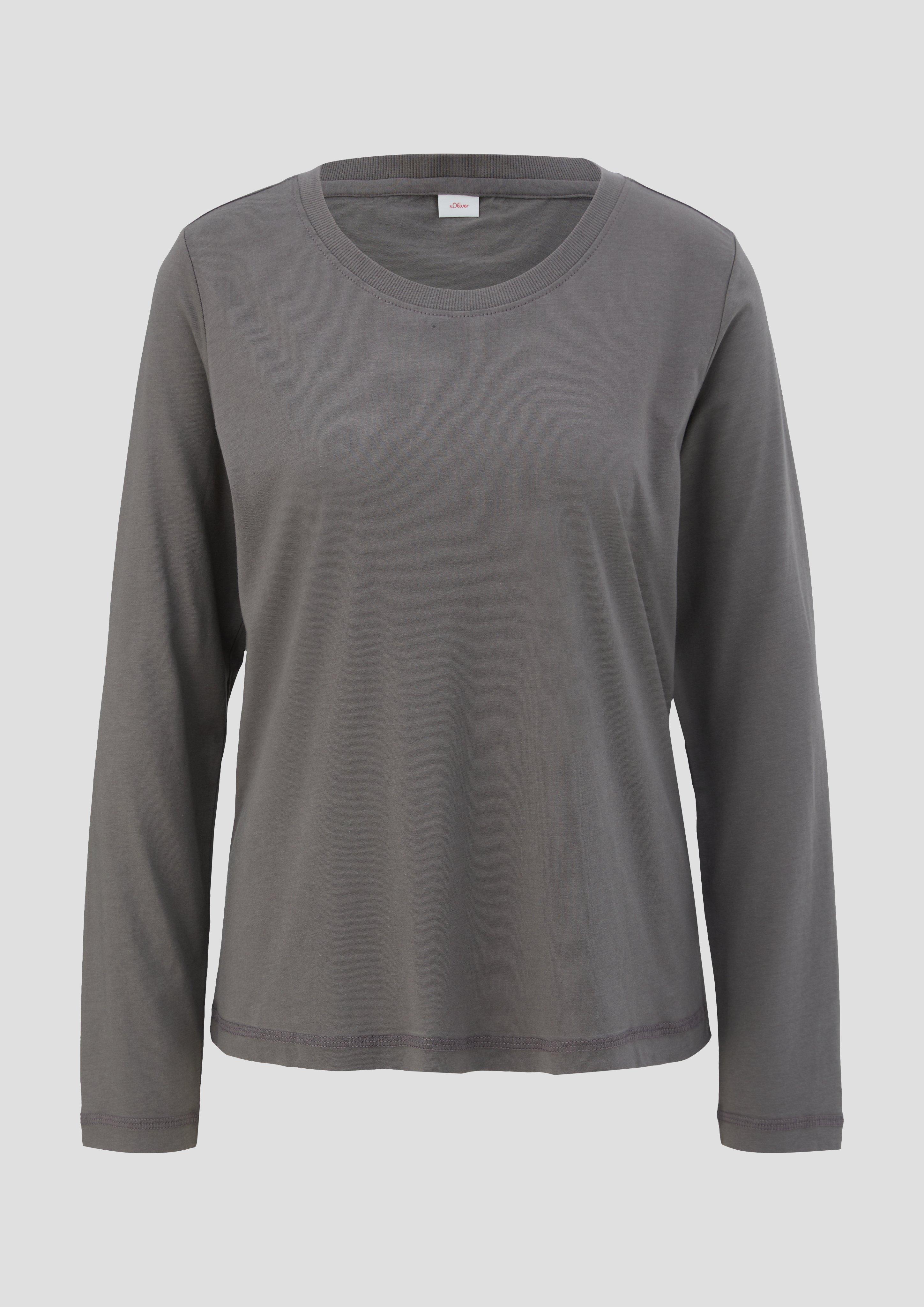 Pyjama Langarmshirt aus Viskose-Baumwollmix  6009001-9898