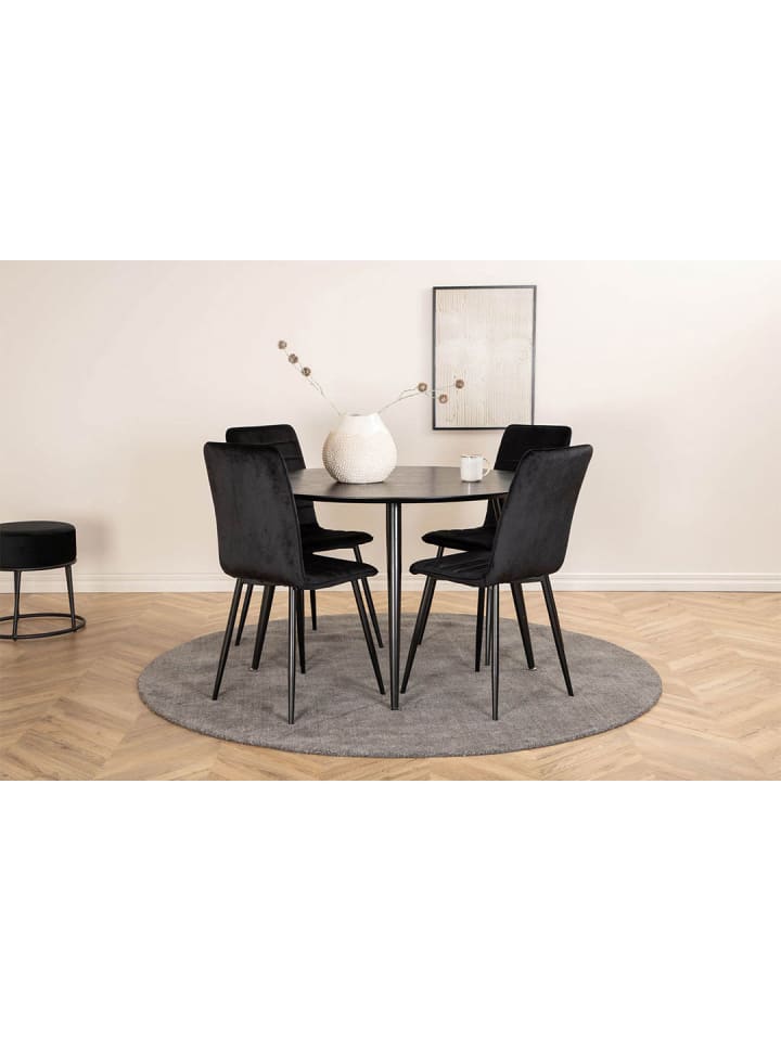 ebuy24 Essgruppe Dipp 30 (5-teilig) Schwarz 115 x 115 cm günstig kaufen onesize