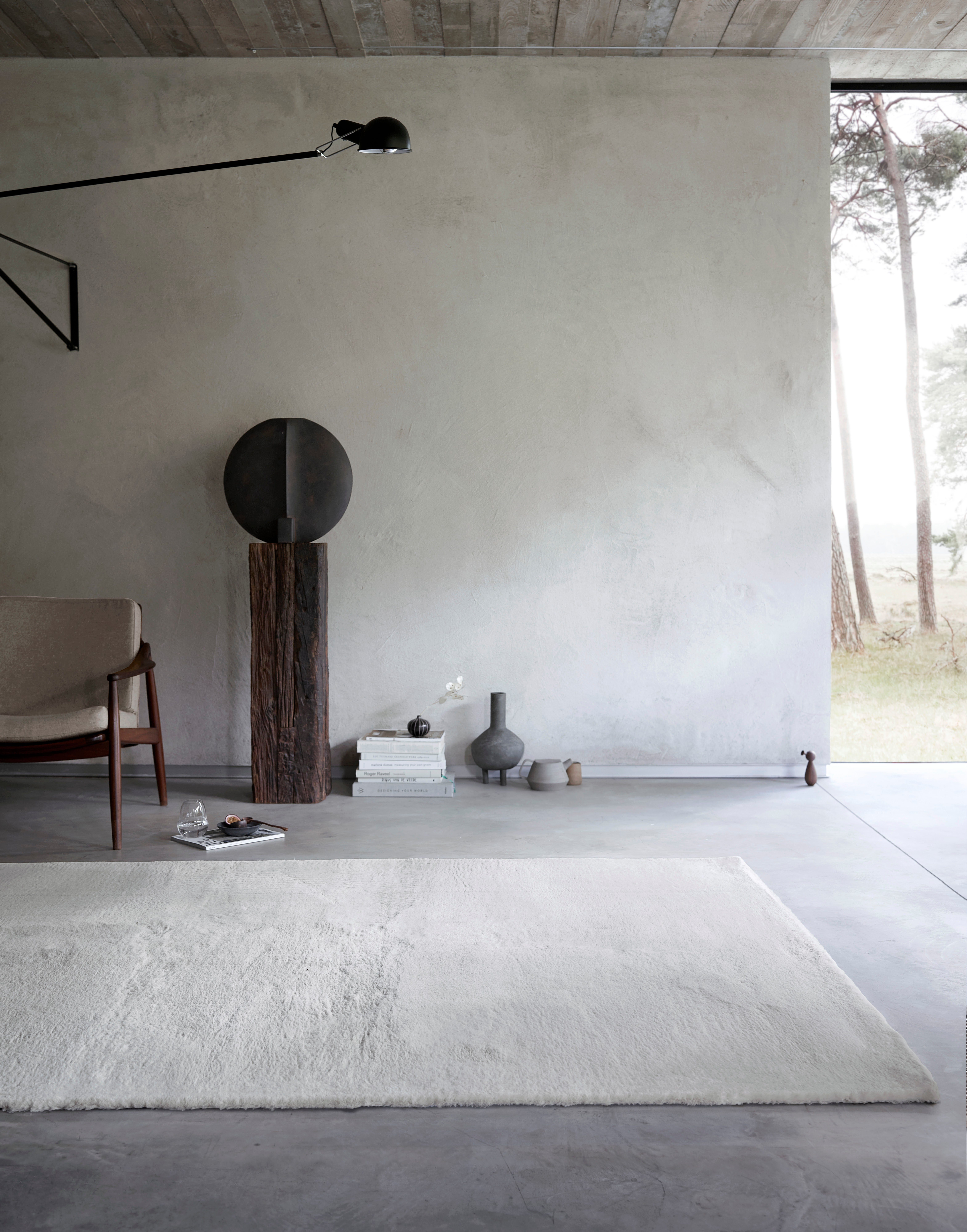 Hochflor-Teppich Anna, Wecon home Basics, rechteckig, Höhe: 25 mm, Wohnzimmer, Schlafzimmer, Felloptik, sehr weich und flauschig, Uni