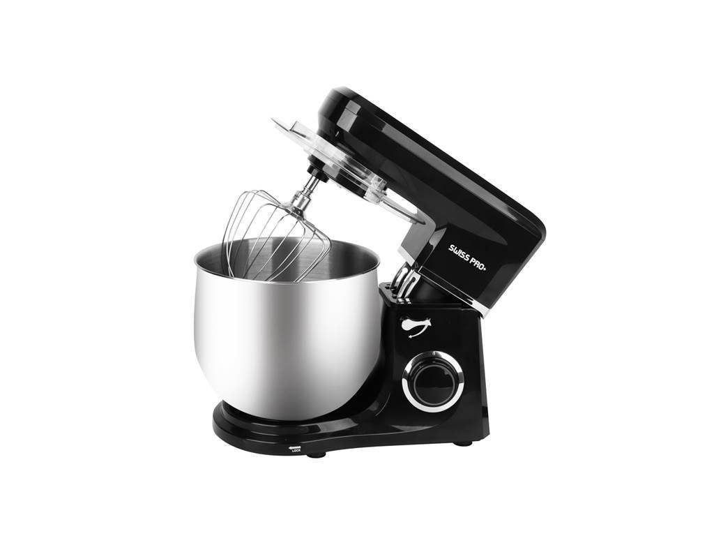 SWISS PRO+ Küchenmaschine Swiss Pro Rührmaschine 10L Spritzschutz 6-Stufige 2200W Knetmaschine, 2200 W, 10,00 l Schüssel