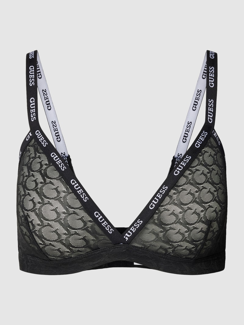 BH mit Logo-Muster Modell 'EDYTHA' in schwarz
