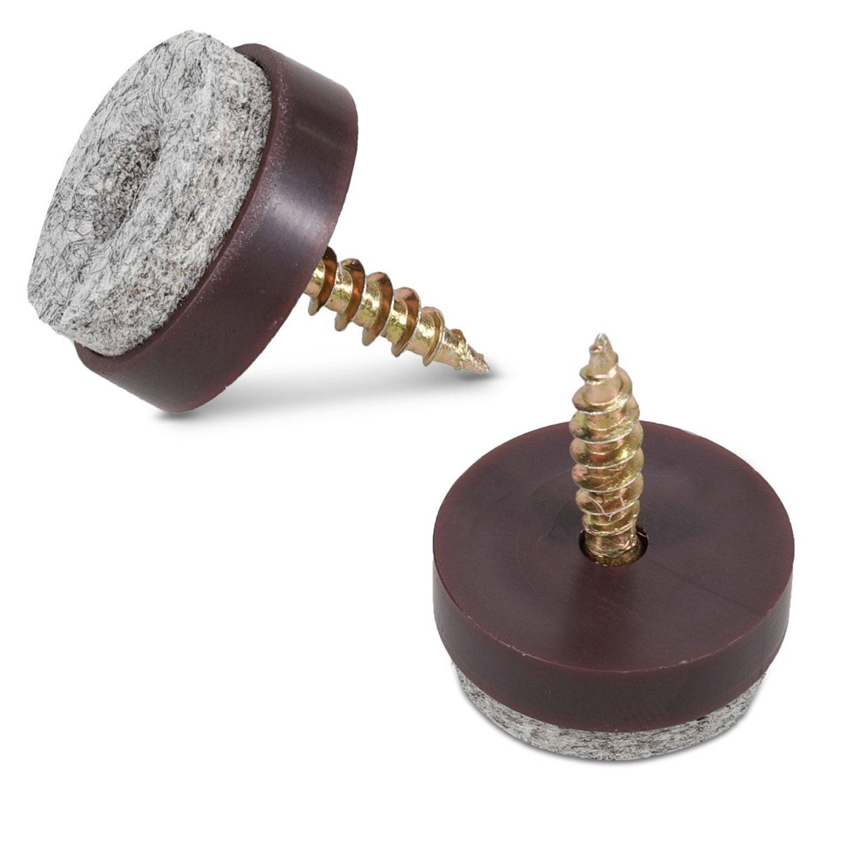 Navaris Möbelfuß 50x Filzgleiter mit Schraube, Bodenschutz für Möbel, rund, 20 mm, (50-St)