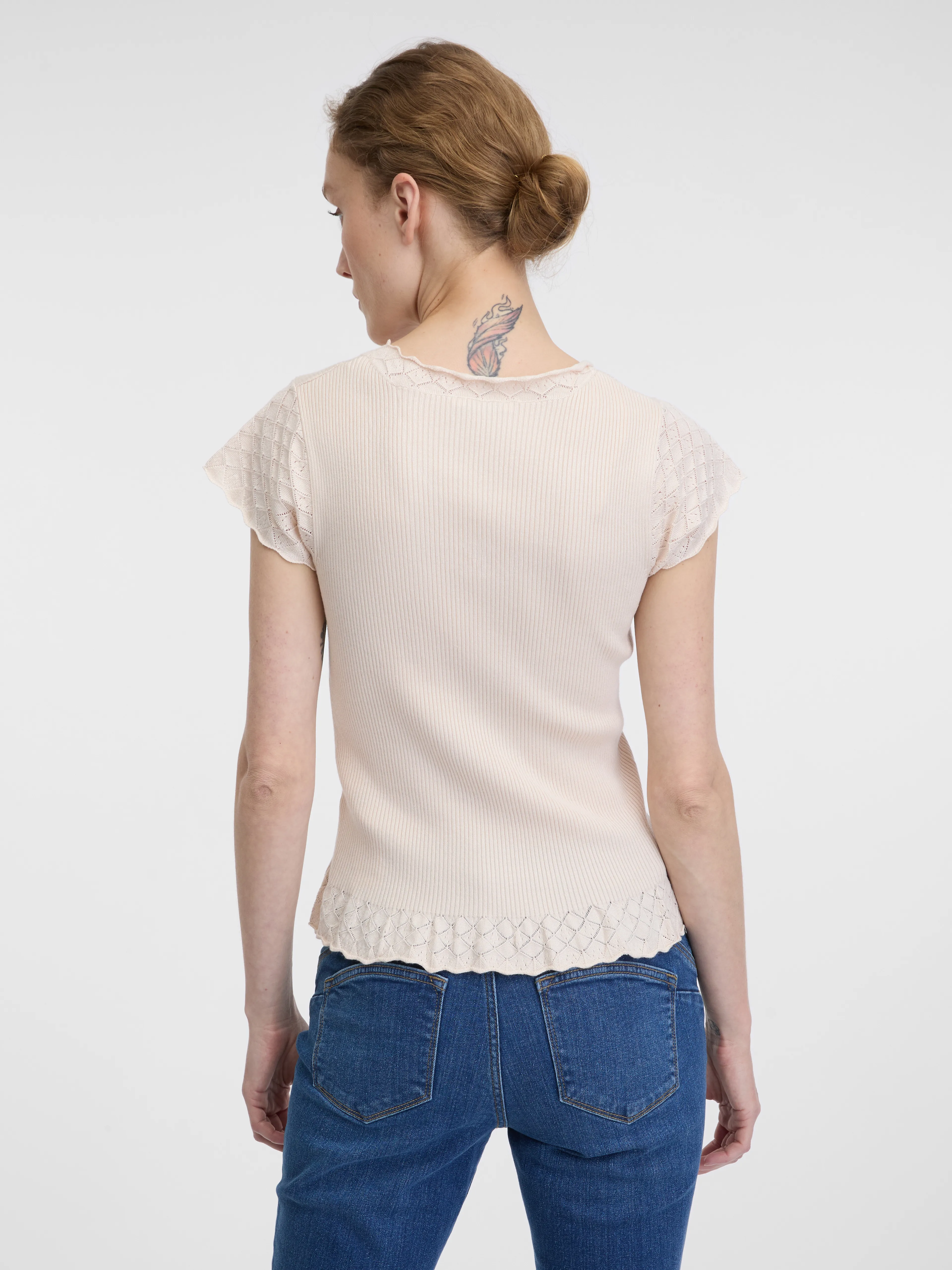 Hellrosa Damen Kurzarm-T-Shirt ORSAY