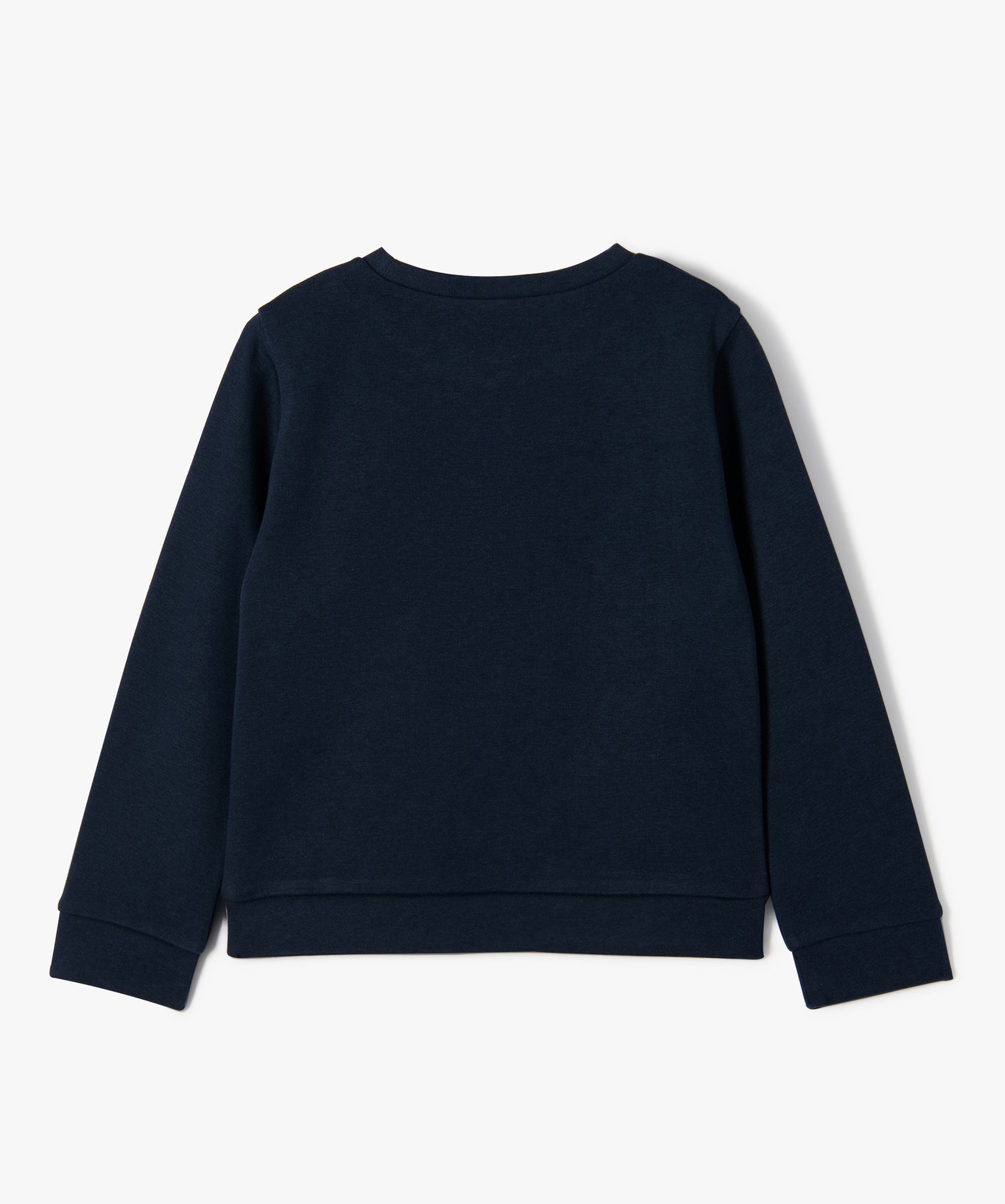 Sweat molletonné avec motif et message fille marine | GEMO