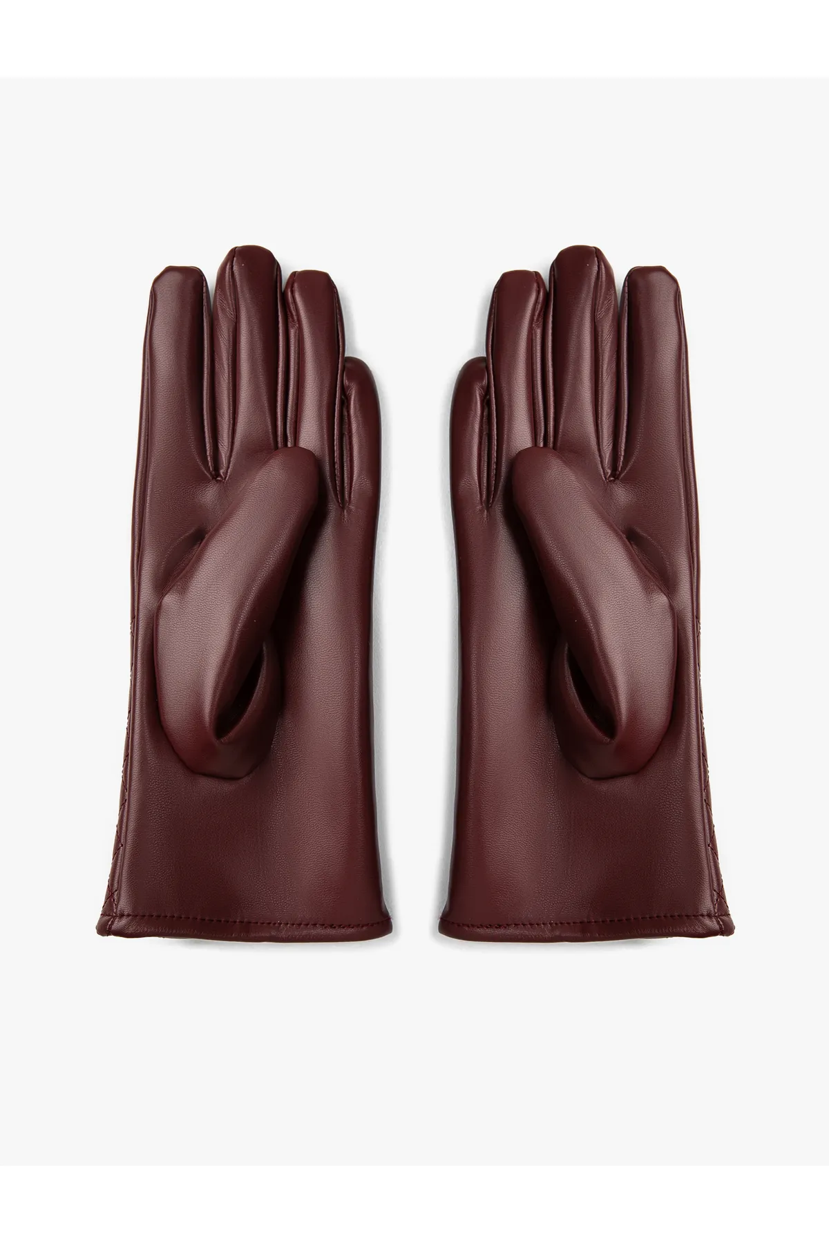 Koton  Handschuhe in Lederoptik mit gesteppten Details und Plüschfutter