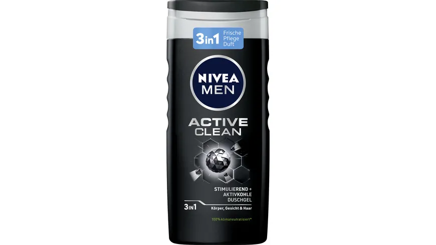 NIVEA MEN Duschgel Active Clean 3 in 1 250 ml