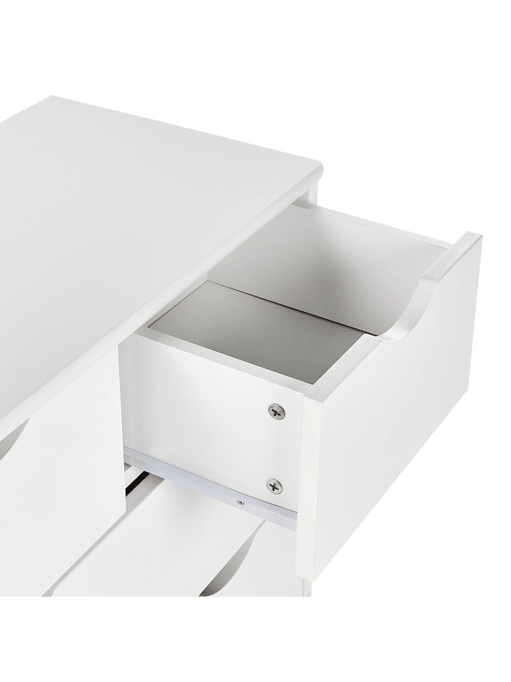 Beliani Kommode SIMMIE in Weiß/Heller Holzfarbton - (W) 60 x (H) 62 x (L) 30 cm günstig kaufen onesize