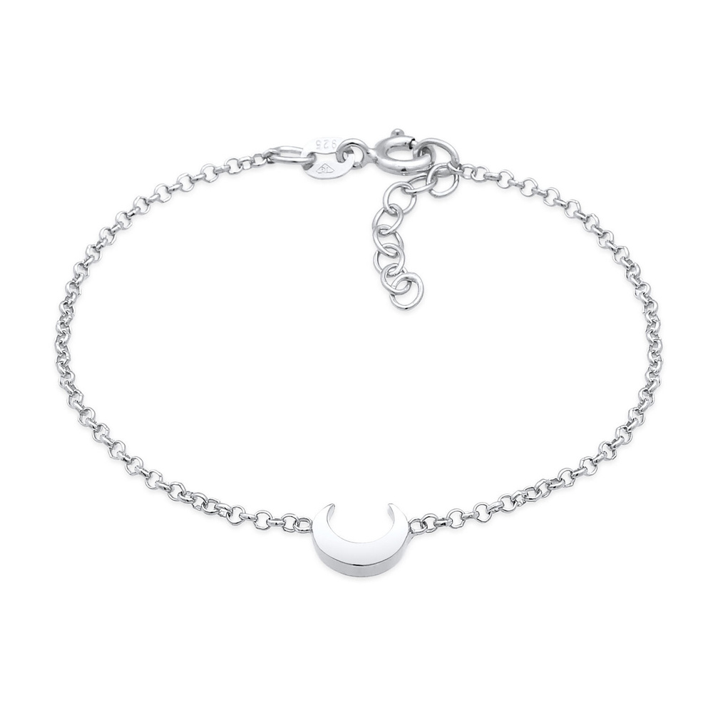 Elli Elli Bracelet Enfants pendentif demi-lune symbole astro en argent sterling 925 Bracelet