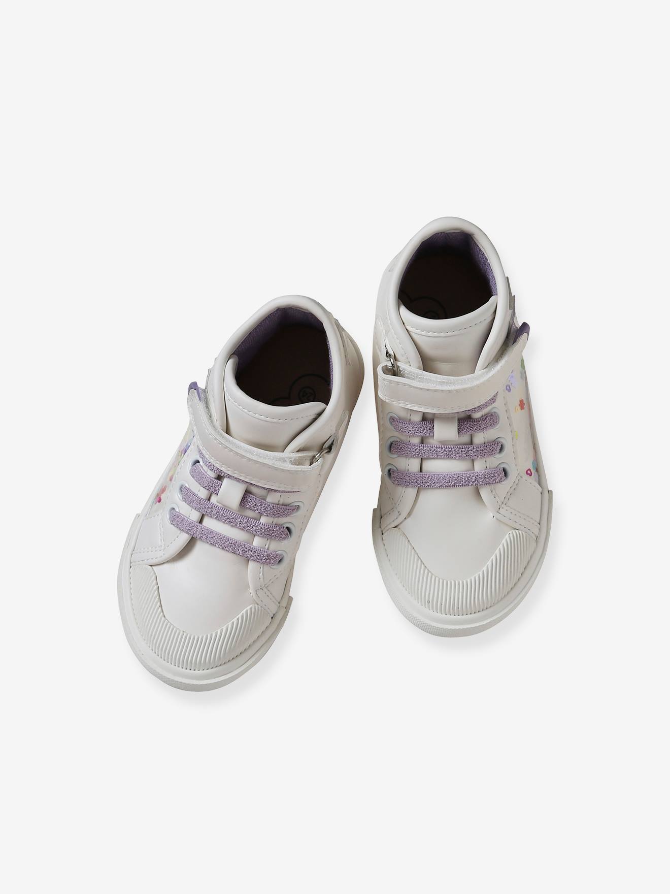 Vertbaudet Mädchen High-Sneakers mit Anziehtrick - weiß