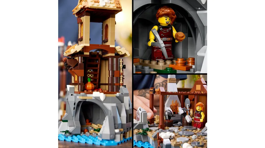 LEGO Ideas 21343 Wikingerdorf, Mittelalter-Modellbausatz für Erwachsene