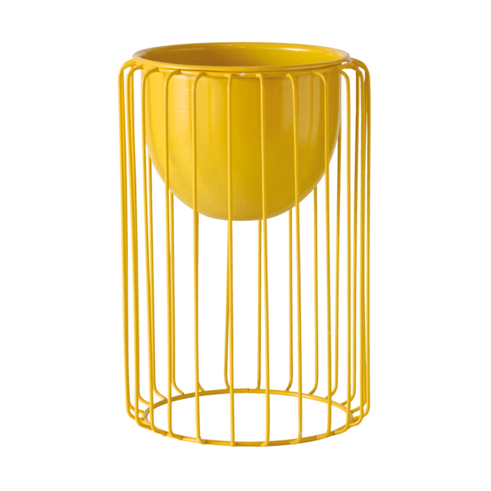 Pflanztopf Vaso gelb matt