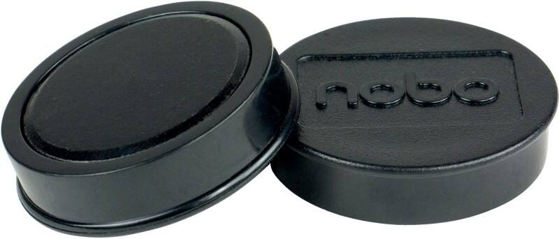 Nobo Whiteboard-Magnete Schwarz 2.5 kg Tragfähigkeit 38 mm 10 Stück
