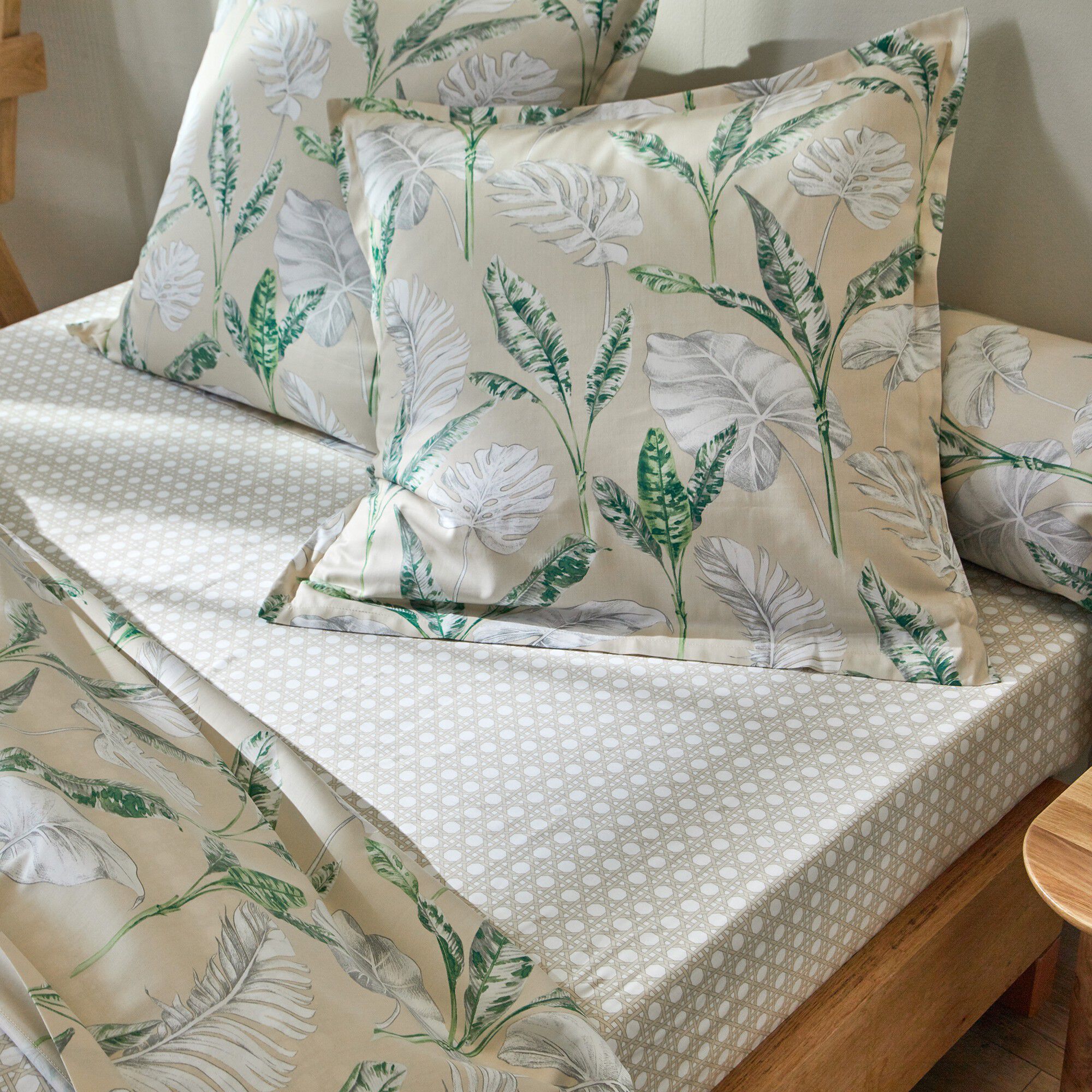 Linge de lit Voyage satin de coton imprimé