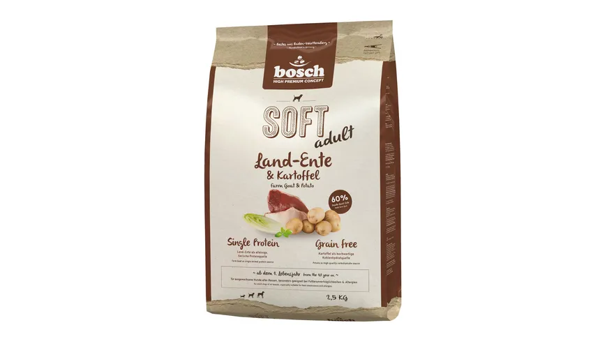 bosch Dog Hundetrockenfutter HPC Soft Land-Ente & Kartoffel 2,5kg 2.5 kg