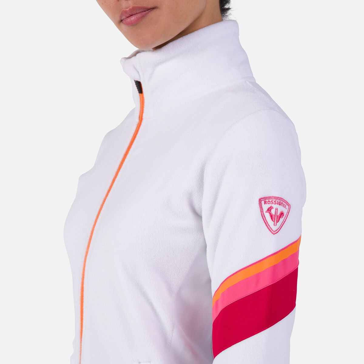 Damenfleecejacke mit durchgehendem Reißverschluss Strawpile