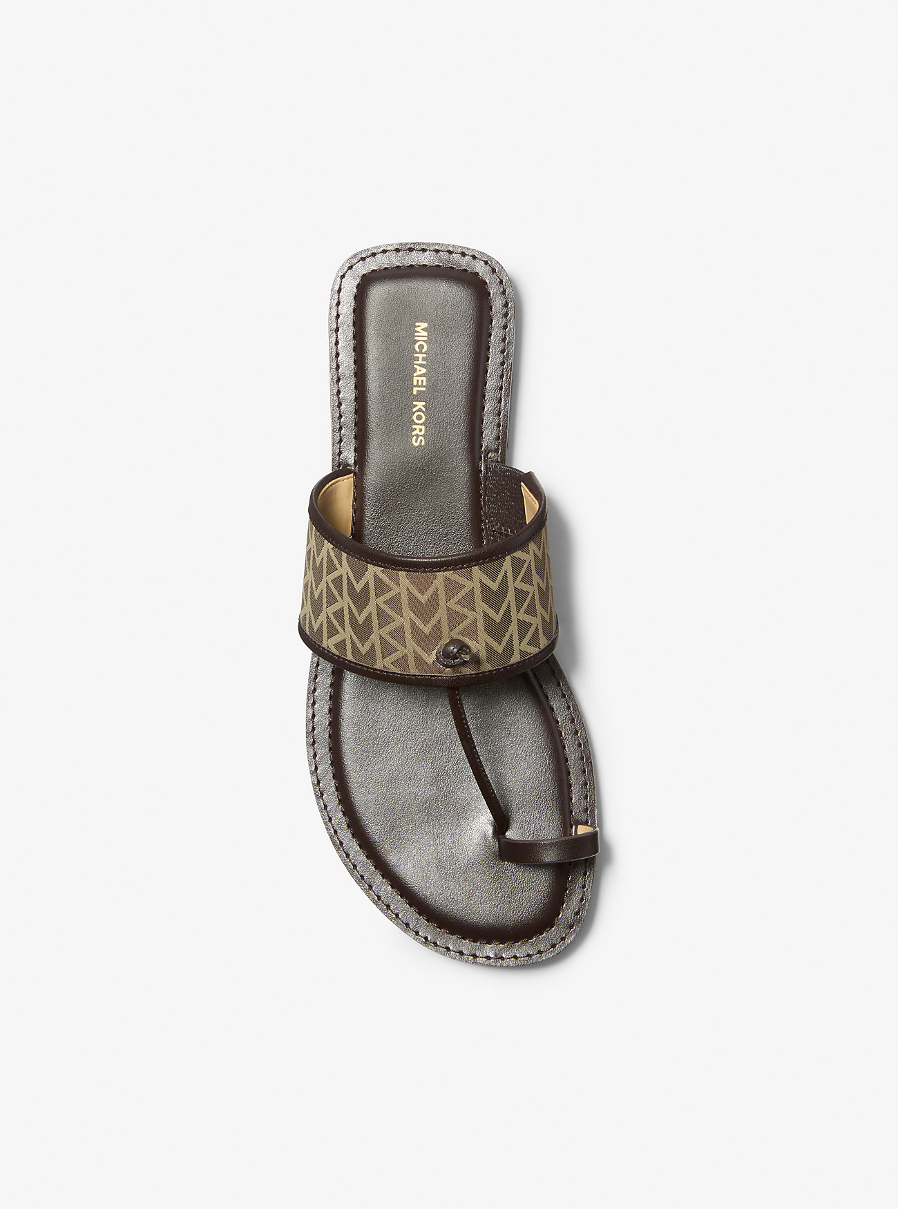 Ashtin MK2000 Logo Jacquard Sandal - NATURAL