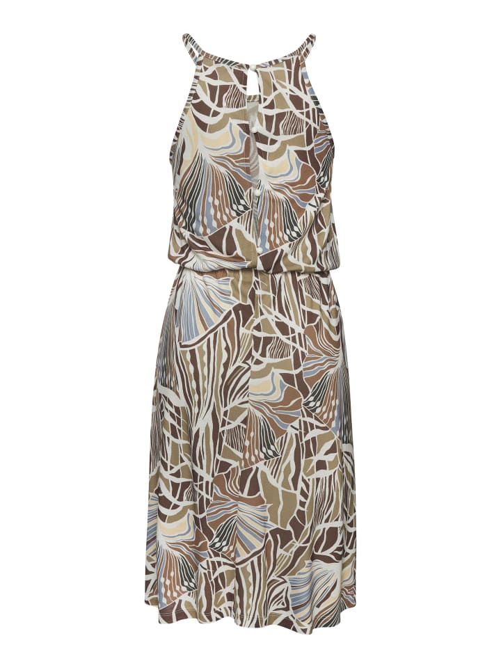 LASCANA Jerseykleid in creme-khaki-hellblau bedruckt günstig kaufen
