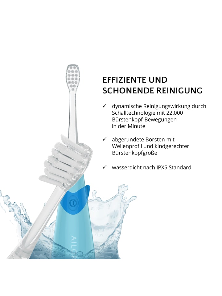 Ailoria BUBBLE BRUSH Kinder-Schallzahnbürste in blau günstig kaufen onesize