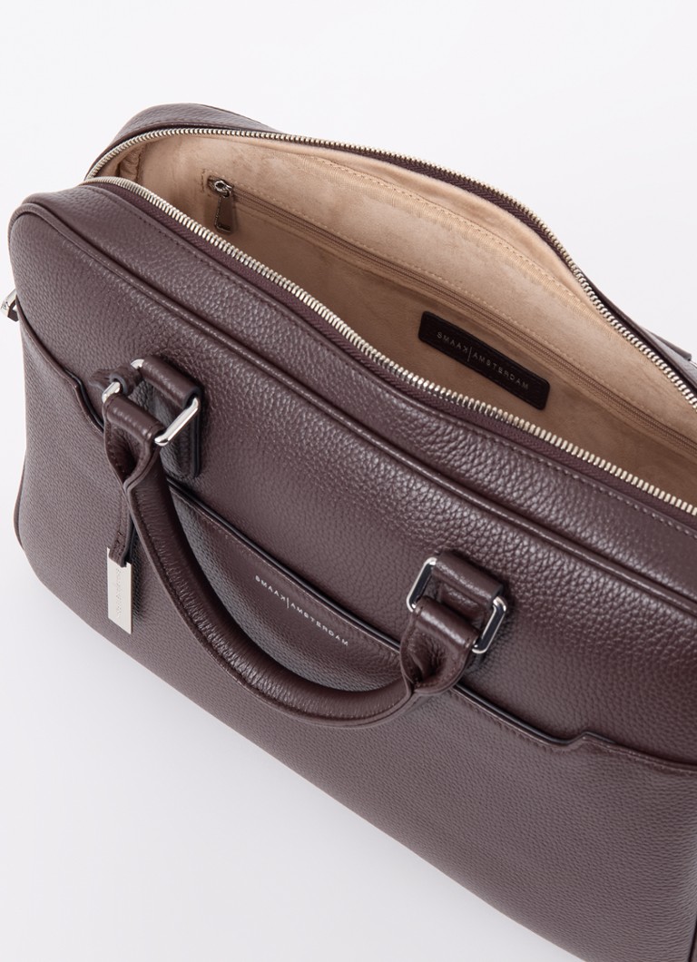 Smaak Nexus Laptoptasche aus Leder mit abnehmbarem Schultergurt