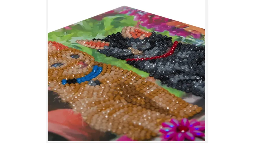 Craft Buddy - Crystal Art Diamond Painting Card Kit Katzen 18 x 18 cm