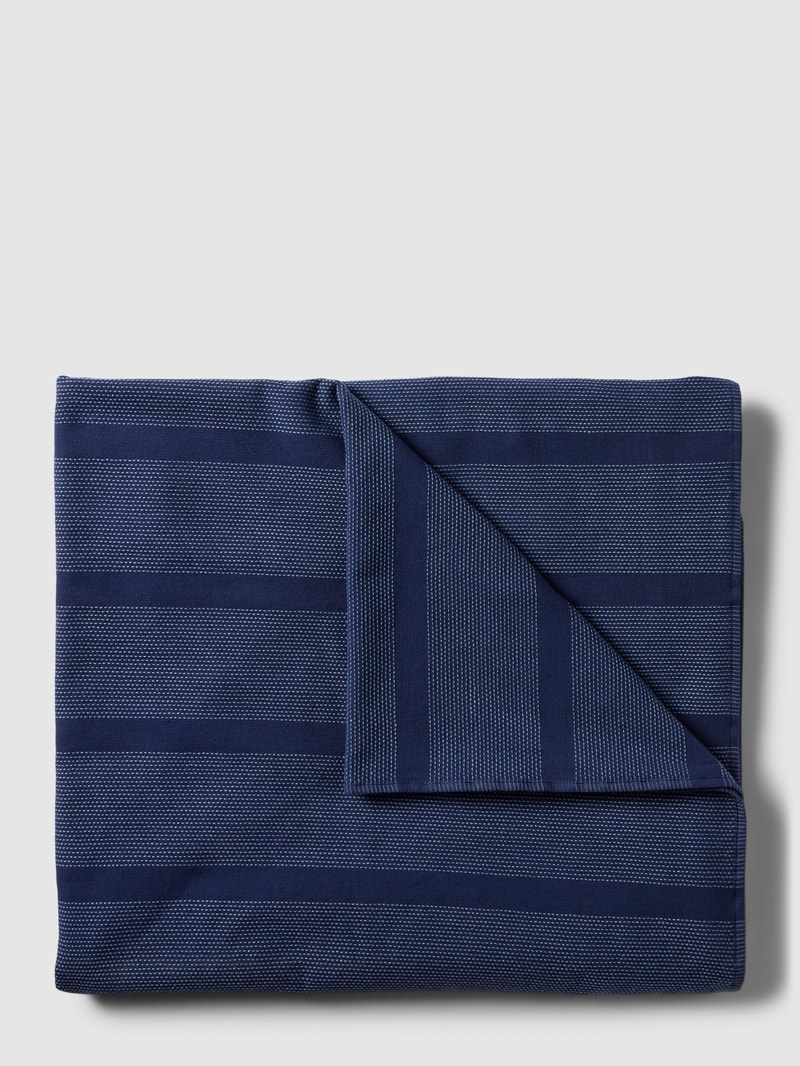 Handtuch mit Label-Print in dunkelblau