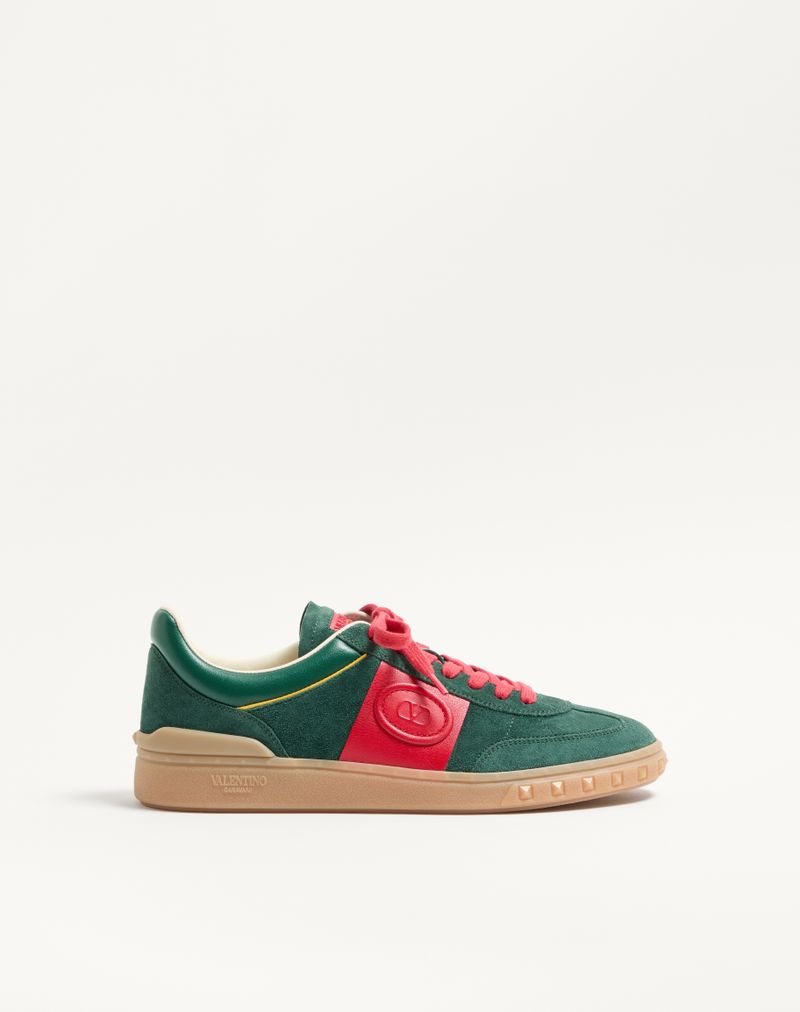Baskets basses Upvillage en cuir fendu et cuir de veau nappa