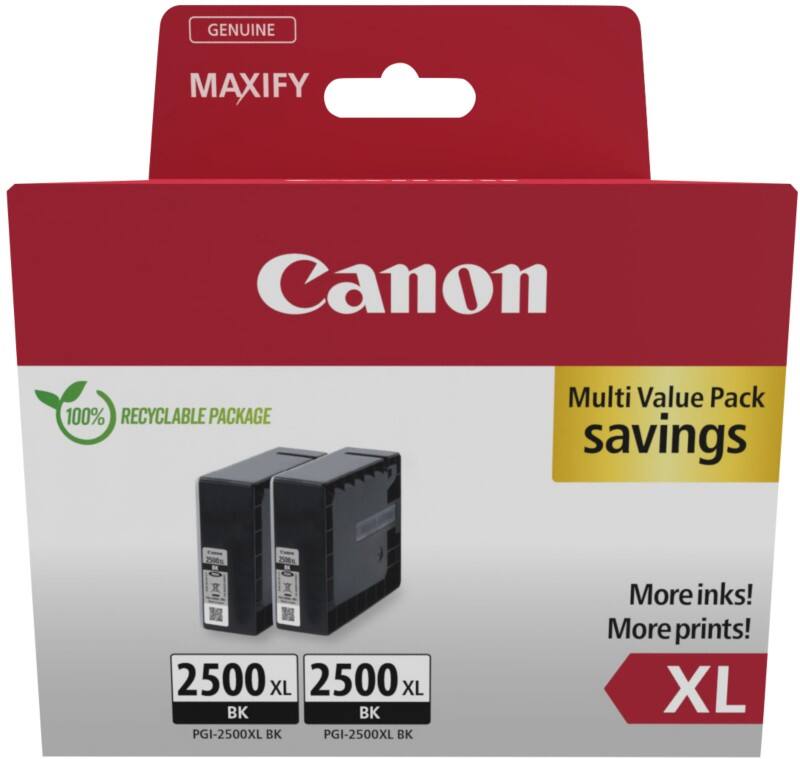 Canon 2500 Original Tintenpatrone Schwarz Duopack 2 Stück