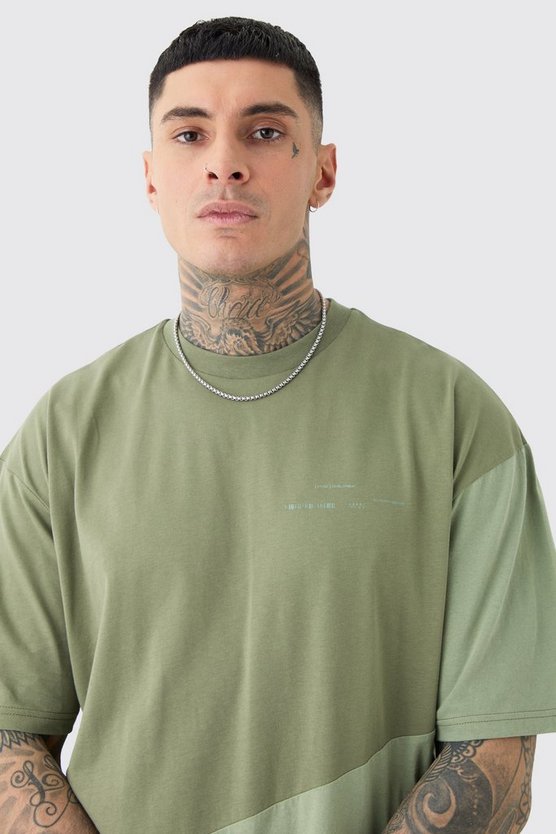 Tall Oversize Colorblock T-Shirt