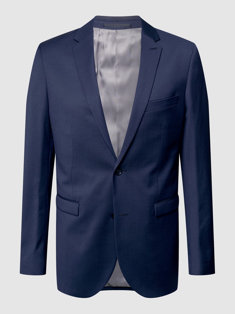 Slim FIt 2-Knopf-Sakko mit Stretch-Anteil Modell 'George' in marineblau