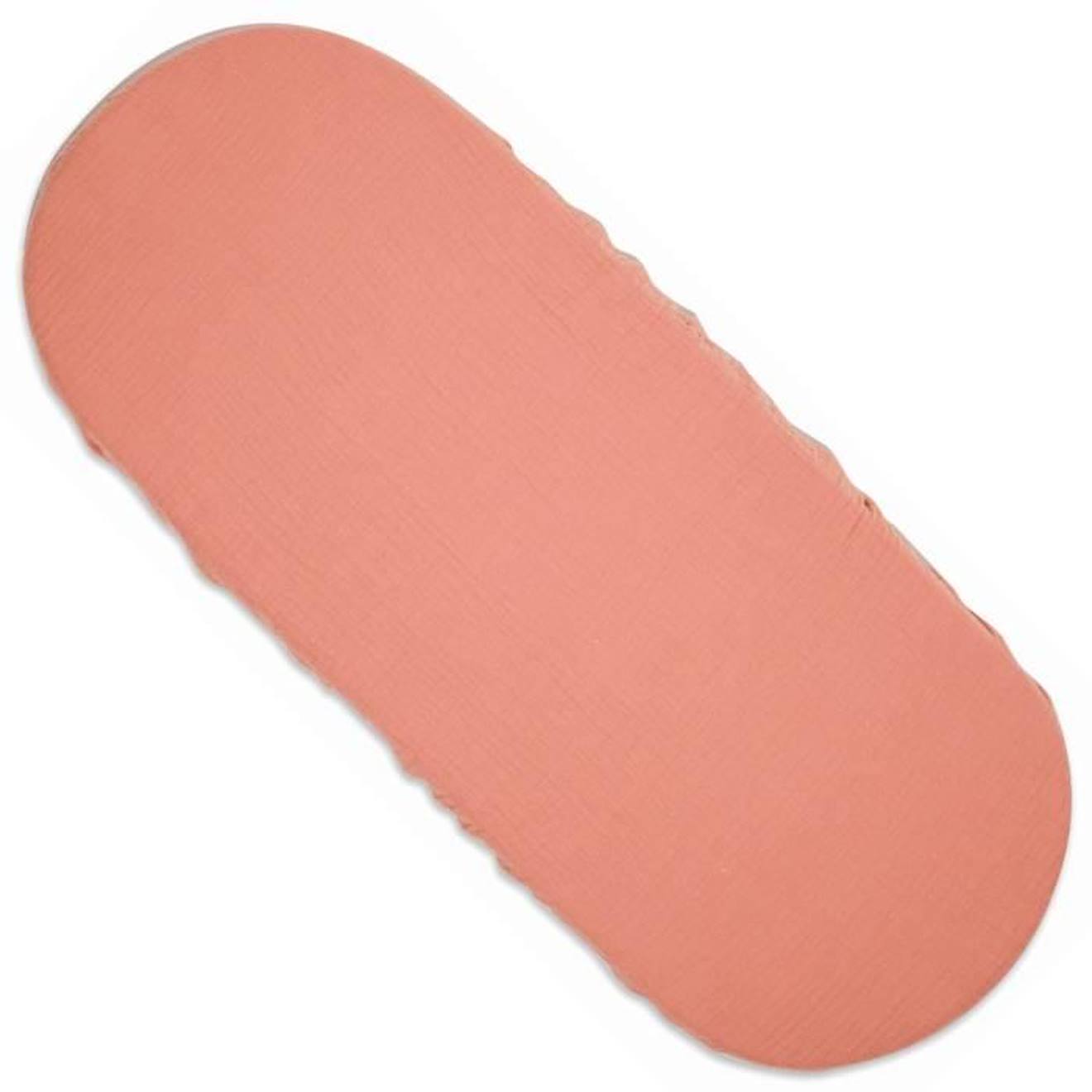 Drap housse couffin ovale en gaze de coton, Jeanne Terracotta Dès la naissance orange