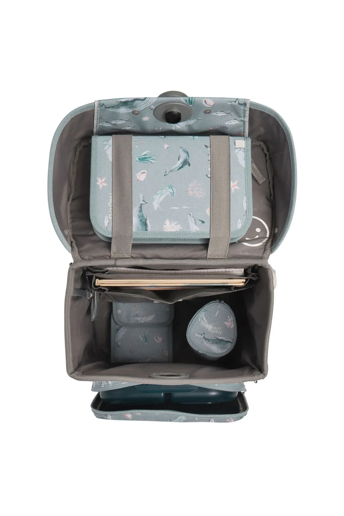 School Mood  Schulrucksack - Türkis - Unifarben