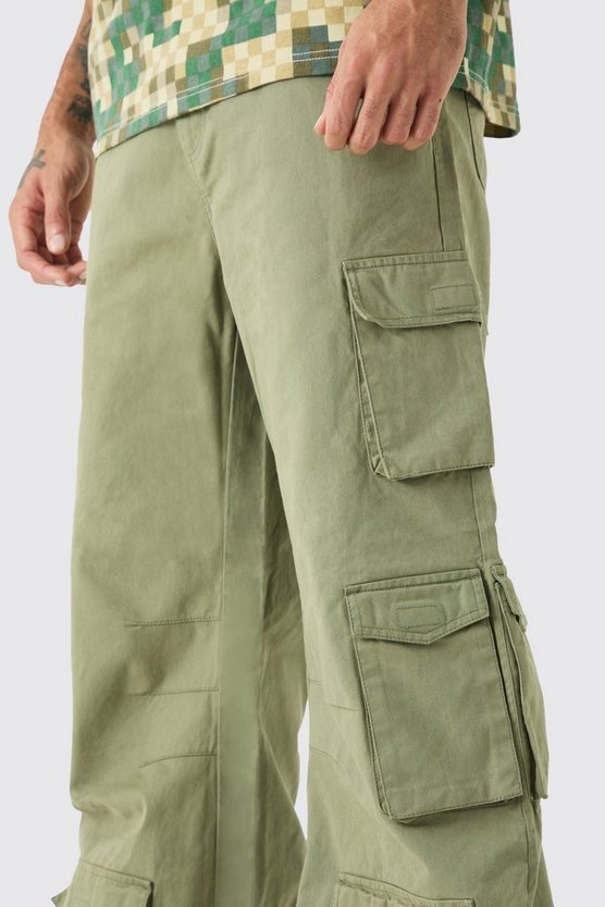 Lockere Hose mit Cargo-Taschen