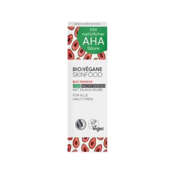 Bio:Vegane Bio Papaya AHA Nacht Serum - Für alle Hauttypen