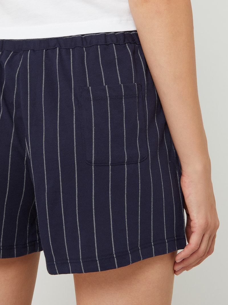 Pyjamahose mit Streifenmuster in dunkelblau