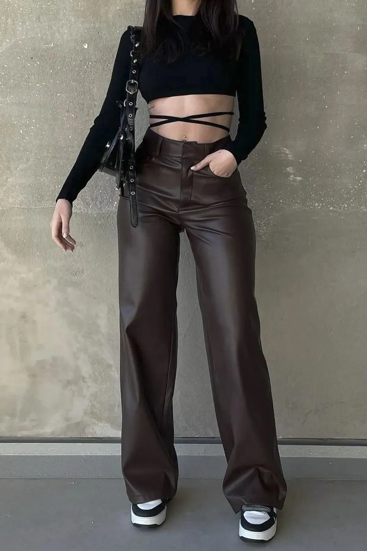 Madmext  Mad Girls Braune Lederhose Mg1316