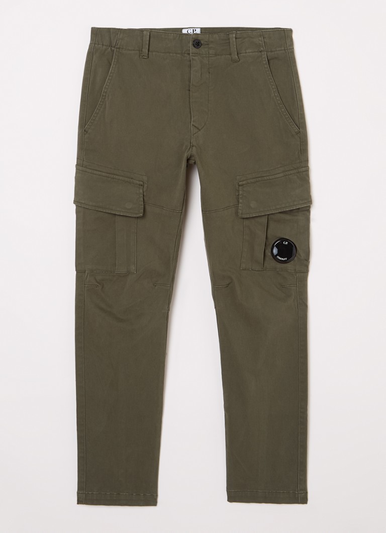 CP Company sašaurinātas piegriezuma kravas bikses ar logotipu