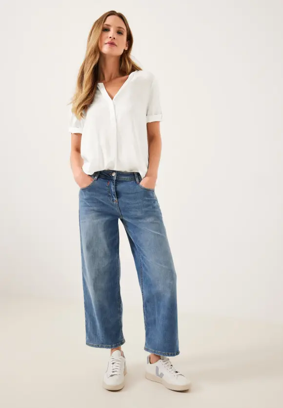 CECIL Unifarbene Basic Bluse
