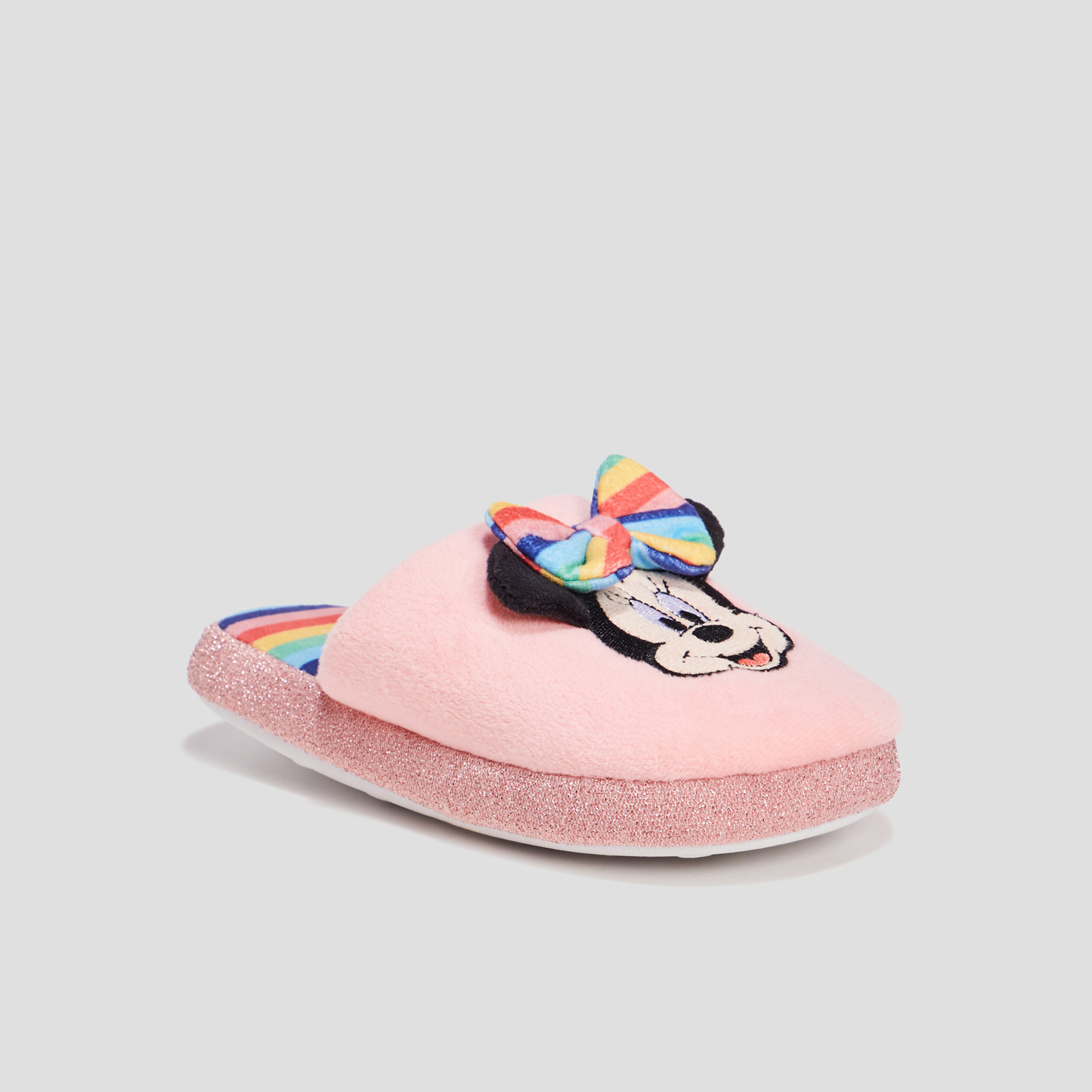 Chaussons mules Minnie rose fille | La Halle