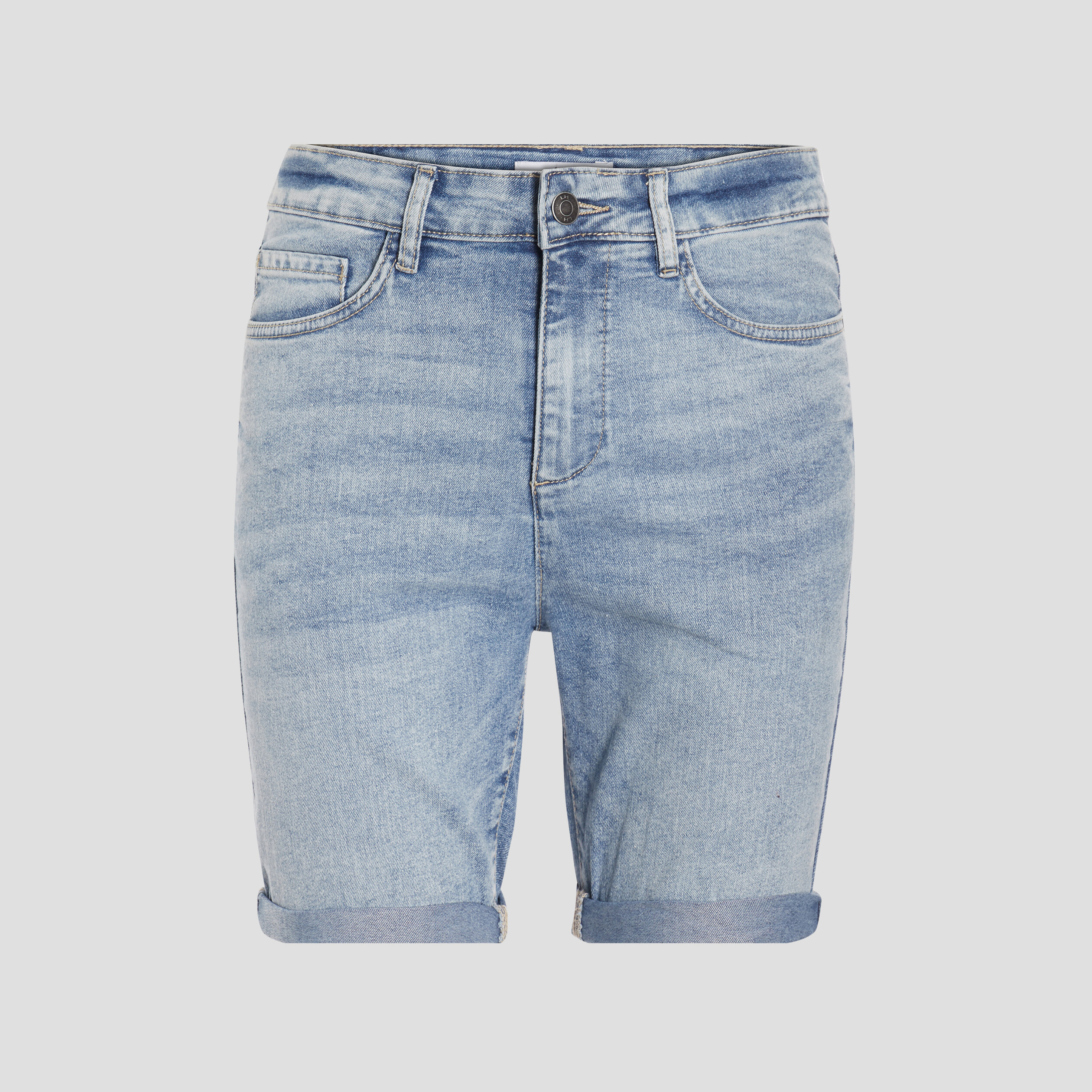 Bermuda slim en jean denim bleach homme | La Halle